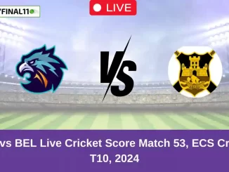 AFK vs BEL Live Cricket Score Match 53, ECS Croatia T10, 2024