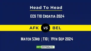 AFK vs BEL Player Battle, Head to Head Team Stats, Player Record: ECS Croatia T10, 2024- 53rd Match