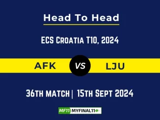 AFK vs LJU Player Battle, Head to Head Team Stats, Player Record: ECS Croatia T10, 2024- 36th Match