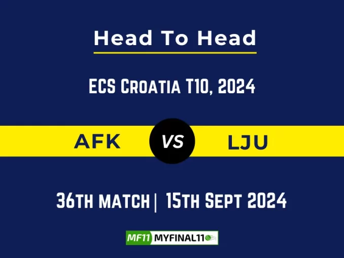 AFK vs LJU Player Battle, Head to Head Team Stats, Player Record: ECS Croatia T10, 2024- 36th Match