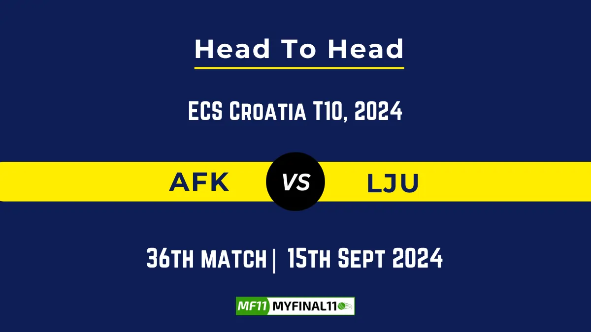 AFK vs LJU Player Battle, Head to Head Team Stats, Player Record: ECS Croatia T10, 2024- 36th Match