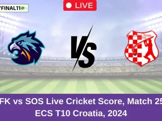 AFK vs SOS Live Cricket Score, Match 25, ECS T10 Croatia, 2024