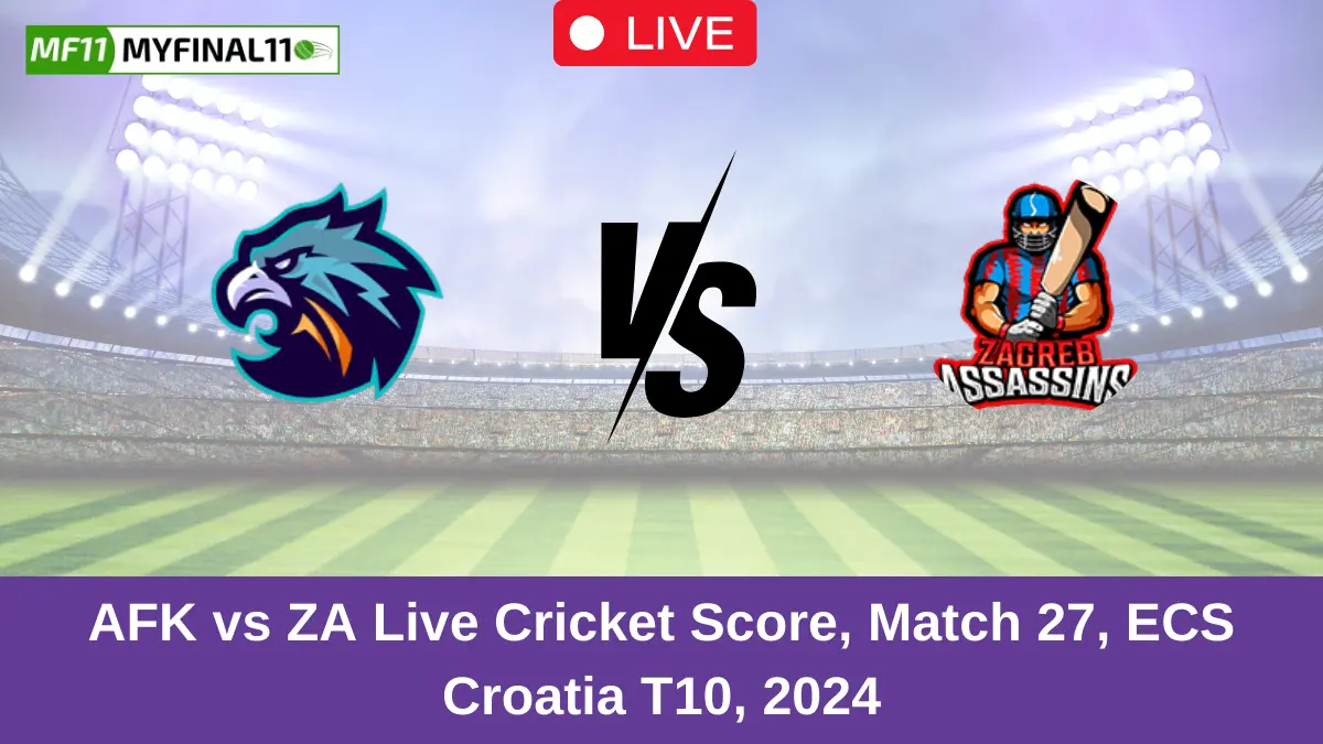 AFK vs ZA Live Cricket Score, Match 27, ECS Croatia T10, 2024