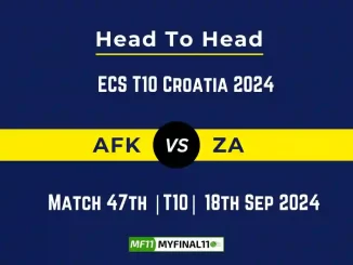 AFK vs ZA Player Battle, Head to Head Team Stats, Team Record - ECS T10 Croatia 2024