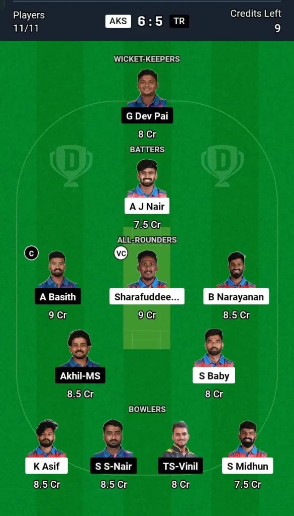 AKS vs TR Dream11 Team Prediction Today Match