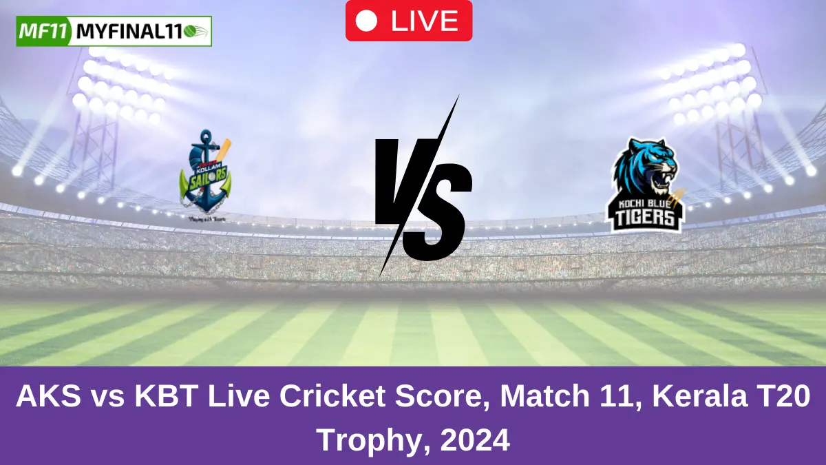 AKS vs KBT Live Cricket Score, Match 11, Kerala T20 Trophy, 2024