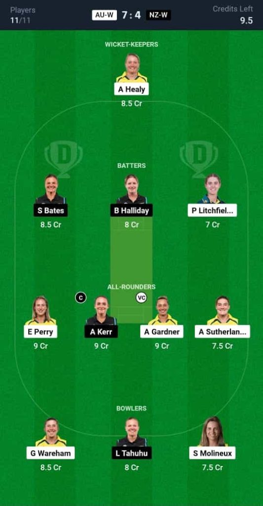 AU-W vs NZ-W Dream11 Prediction Today 3rd T20I | Australia Women vs New Zealand Women T20I 2024