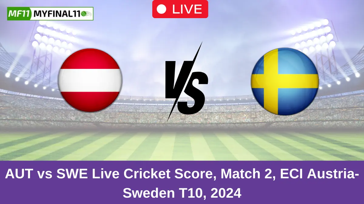 AUT vs SWE Live Cricket Score, Match 2, ECI Austria-Sweden T10, 2024