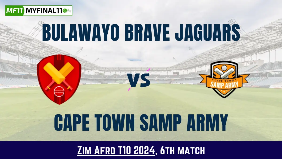 Get the best BB vs CTSA Dream11 Prediction fantasy team with BB vs CTSA Key player stats and pitch report for today's Zim Afro T10 2024.