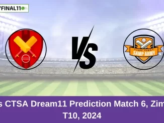 BB vs CTSA Dream11 Prediction Match 6, Zim Afro T10, 2024