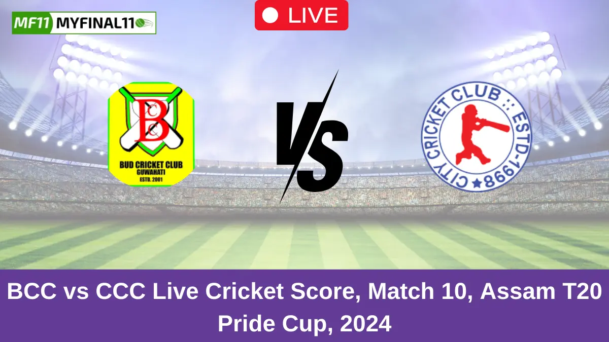 BCC vs CCC Live Cricket Score, Match 10, Assam T20 Pride Cup, 2024