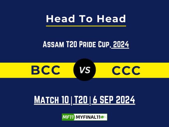 BCC vs CCC Player Battle, Head to Head Team Stats, Team Record - Assam T20 Pride Cup 2024