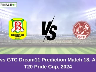 BCC vs GTC Dream11 Prediction Match 18, Assam T20 Pride Cup, 2024