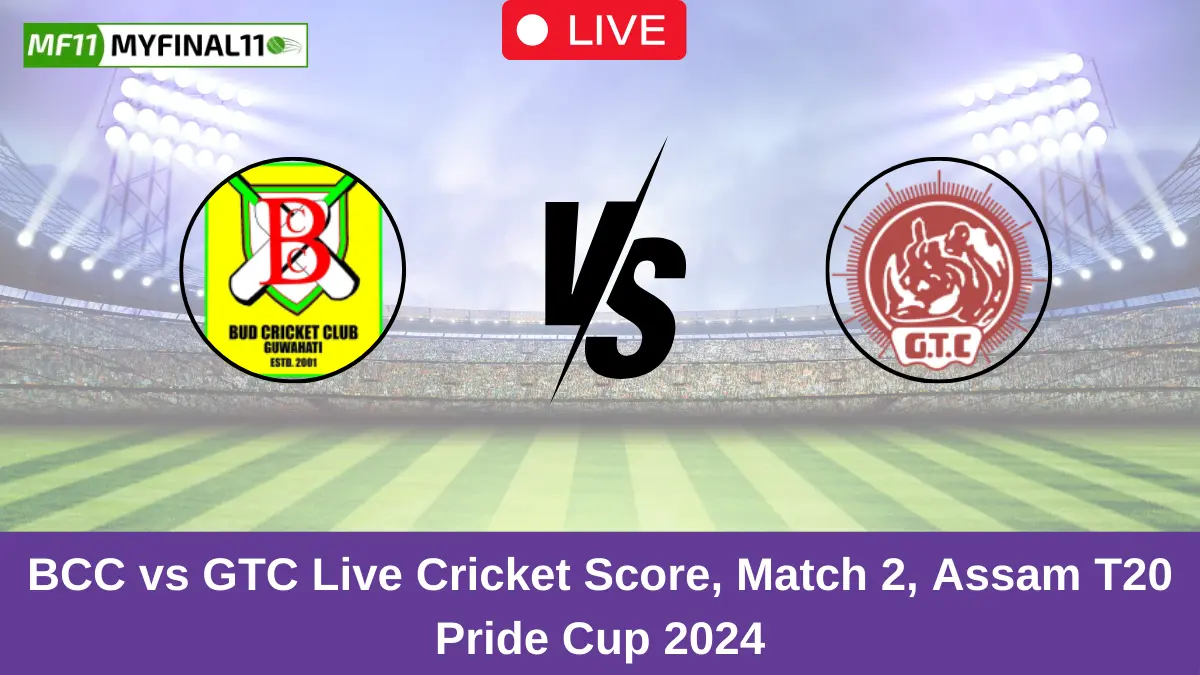 BCC vs GTC Live Score: Scorecard, Ball by Ball Commentary - Match 2, Assam T20 Pride Cup 2024