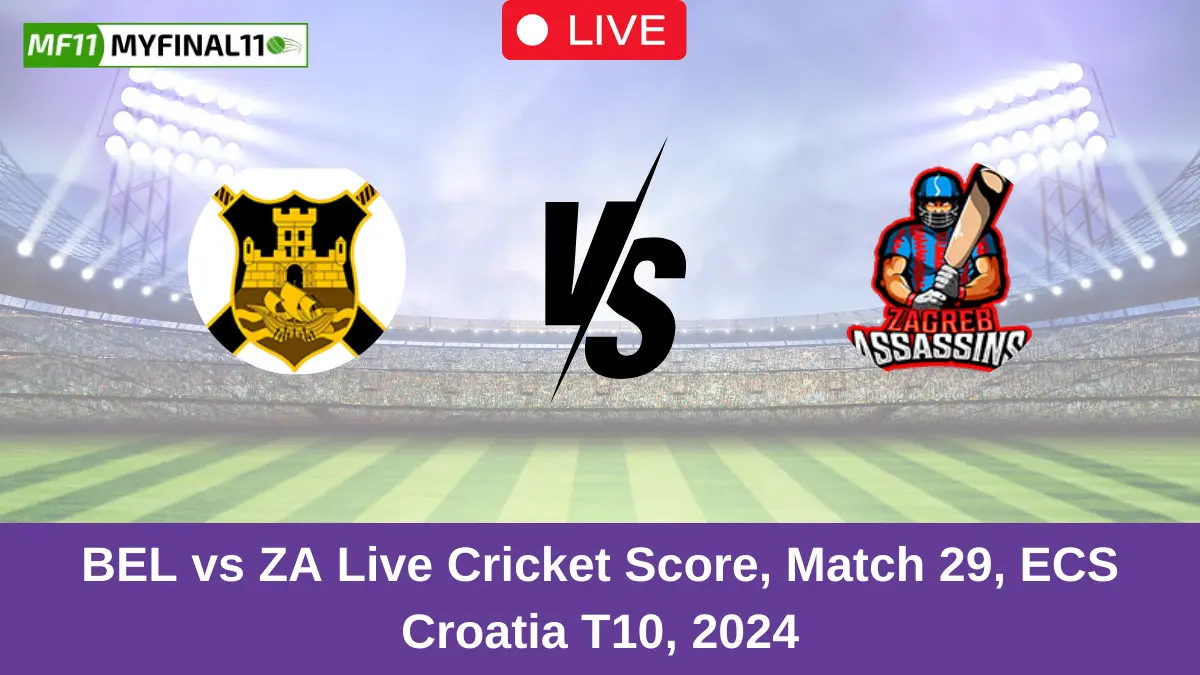 BEL vs ZA Live Cricket Score, Match 29, ECS Croatia T10, 2024