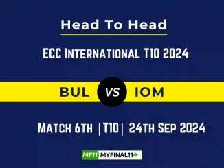 BUL vs IOM Player Battle, Head to Head Team Stats, Team Record - ECC International T10 2024