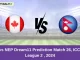 CAN vs NEP Dream11 Prediction Match 26, ICC CWC League 2 , 2024