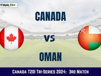 Get the best CAN vs OMA Dream11 Prediction fantasy team with CAN vs OMA Key player stats and pitch report for today's Canada T20I Tri-Series 2024.