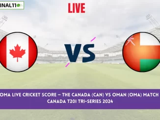 CAN vs OMA Live Cricket Score — The Canada (CAN) vs Oman (OMA) Match 3 in the Canada T20I Tri-Series 2024 is set for September 30