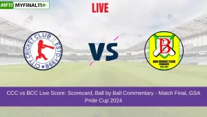 CCC vs BCC Live Score: Scorecard, Ball by Ball Commentary – Final, GSA Pride Cup 2024