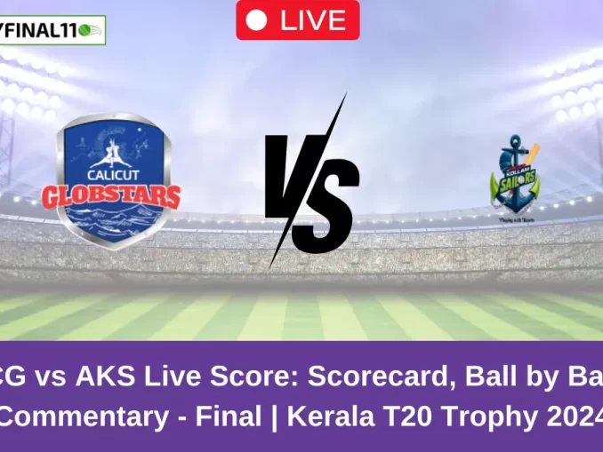 CG vs AKS Live Score: Scorecard, Ball by Ball Commentary - Final, Kerala T20 Trophy 2024