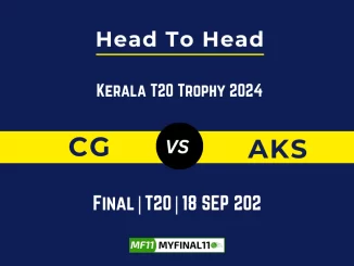 CG vs AKS Player Battle, Head to Head Team Stats, Team Record - Kerala T20 Trophy 2024