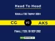 CG vs AKS Player Battle, Head to Head Team Stats, Team Record - Kerala T20 Trophy 2024