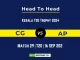 CG vs AP Player Battle, Head to Head Team Stats, Team Record - Kerala T20 Trophy 2024