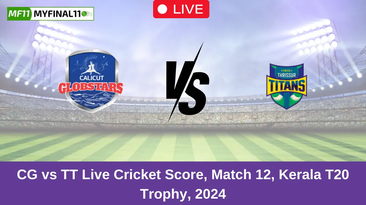 CG vs TT Live Cricket Score, Match 12, Kerala T20 Trophy, 2024