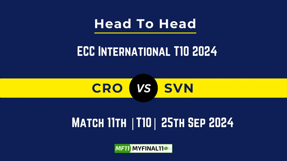 CRO vs SVN Player Battle, Head to Head Team Stats, Team Record - ECC International T10 2024