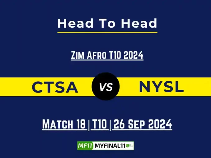 CTSA vs NYSL Player Battle, Head to Head Team Stats, Player Record