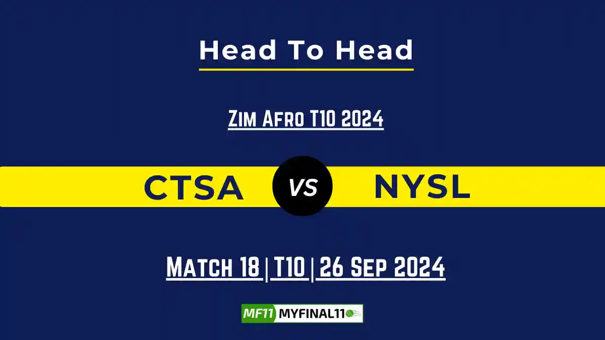 CTSA vs NYSL Player Battle, Head to Head Team Stats, Player Record