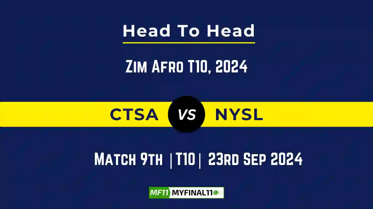 CTSA vs NYSL Player Battle, Head to Head Team Stats, Team Record - Zim Afro T10 2024