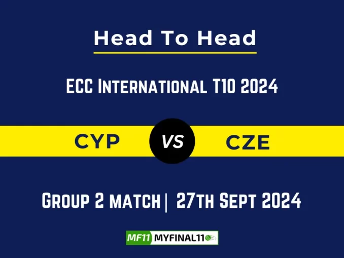 CYP vs CZE Player Battle, Head to Head Team Stats, Team Record - ECC International T10 2024