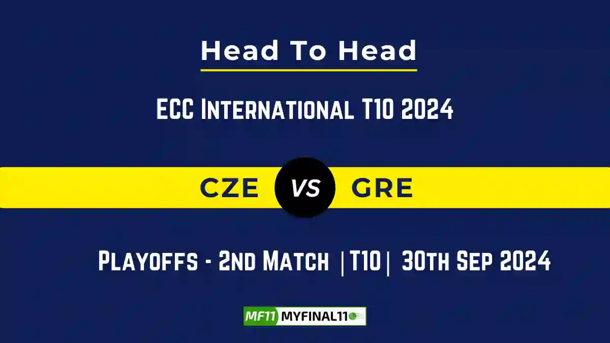 CZE vs GRE Player Battle, Head to Head Team Stats, Team Record - ECC International T10 2024