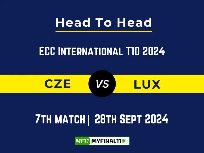 CZE vs LUX Player Battle, Head to Head Team Stats, Team Record - ECC International T10 2024