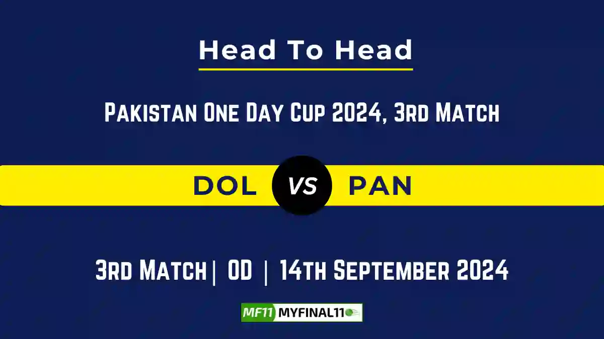 DOL vs PAN Player Battle, Head to Head Team Stats, Team Record - Pakistan One Day Cup, 2024