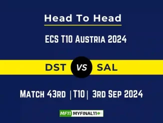 DST vs SAL Player Battle, Head to Head Team Stats, Team Record - ECS T10 Austria 2024