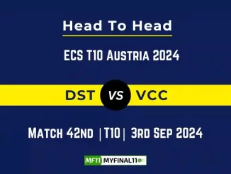 DST vs VCC Player Battle, Head to Head Team Stats, Team Record - ECS T10 Austria 2024