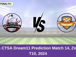 DW vs CTSA Dream11 Prediction Match 14, Zim Afro T10, 2024