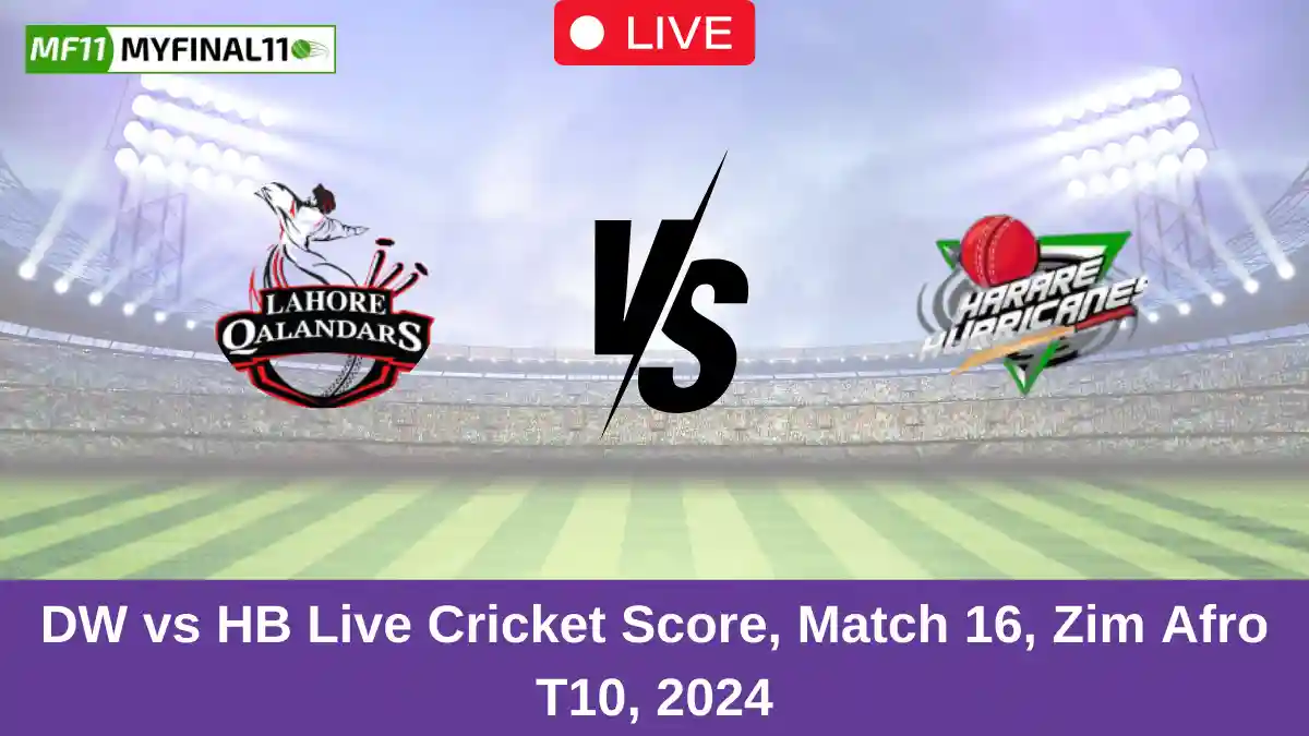 DW vs HB Live Cricket Score, Match 16, Zim Afro T10, 2024