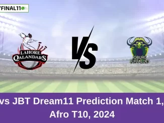 DW vs JBT Dream11 Prediction Match 1, Zim Afro T10, 2024