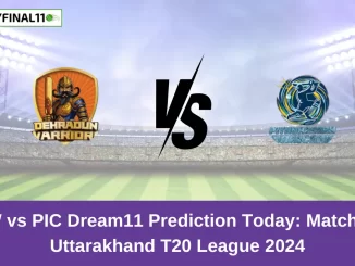 DW vs PIC Dream11 Prediction Today: Match 6 Pitch Report, and Key Player | Uttarakhand T20 League 2024