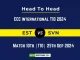 EST vs SVN Player Battle, Head to Head Team Stats, Team Record - ECC International T10 2024