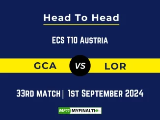 GCA vs LOR Player Battle, Head to Head Team Stats, Player Record: ECS T10 Austria - Match 33