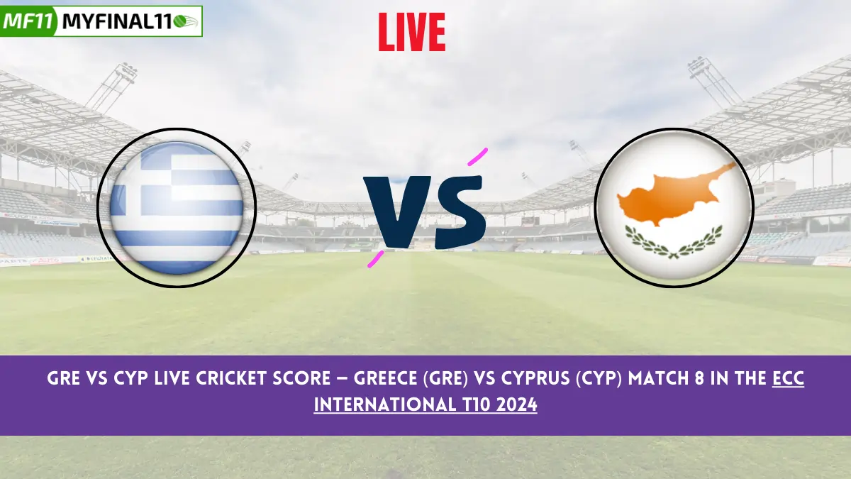 GRE vs CYP Live Cricket Score — Greece (GRE) vs Cyprus (CYP) Match 8 in the ECC International T10 2024