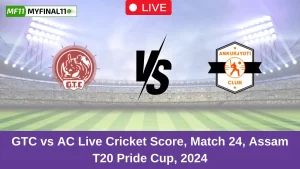 GTC vs AC Live Score: Scorecard, Ball by Ball Commentary – Match 24, Assam T20 Pride Cup 2024