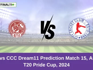 GTC vs CCC Dream11 Prediction Match 15, Assam T20 Pride Cup, 2024