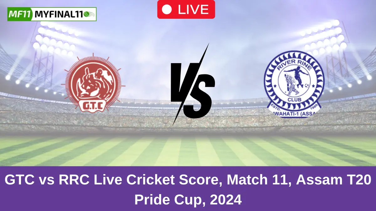 GTC vs RRC Live Cricket Score, Match 11, Assam T20 Pride Cup, 2024