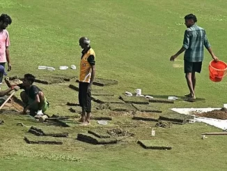 Ground Staff Working Hard to Prepare for Afghanistan vs New Zealand Test Match